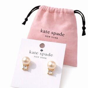 Kate Spade Gold and Cream Pearl Earrings for Women’s NWT